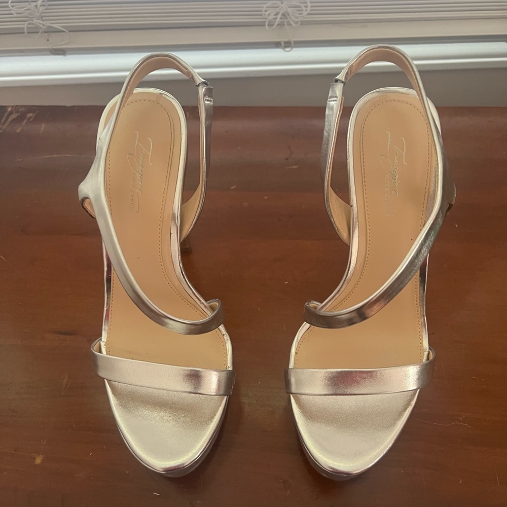 Vince Camuto Rose Gold Strappy Heels